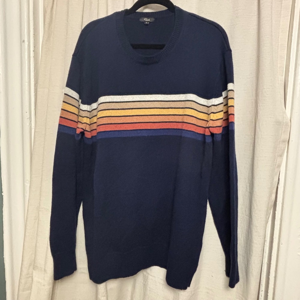 Rails Kurayo Sunset Sweater Mens XL Cotton Wool Blend Retro 90s y2k